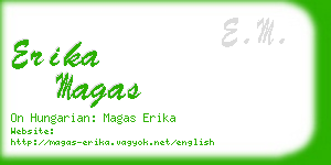 erika magas business card